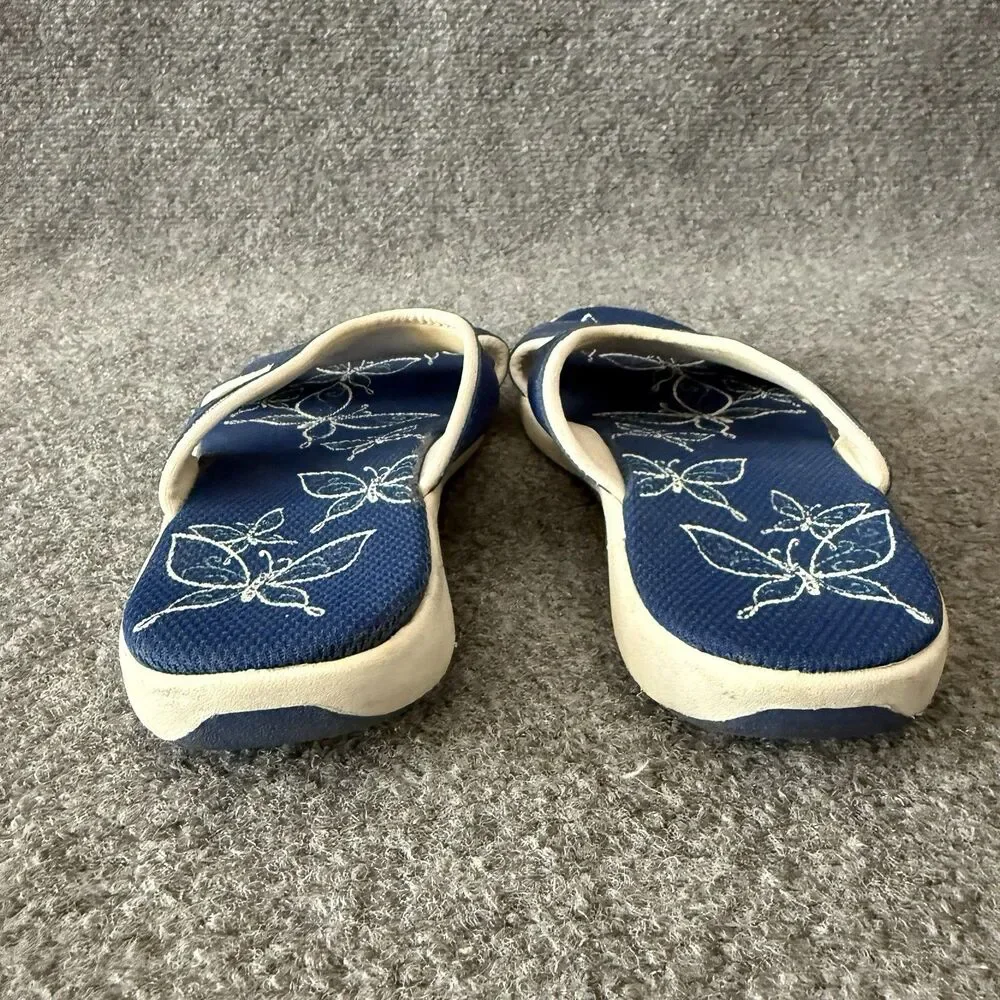 Tredz Women's Blue Sport Slide Sandals 7 Athletic Comfort Slip On Beach Sandals